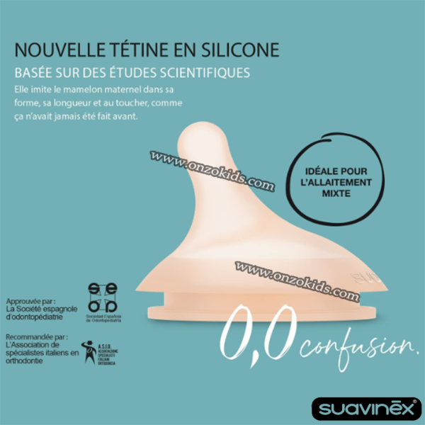 Biberon Zero Zero anti-colique débit moyen pour bébé 0+ | Suavinex – Image 13
