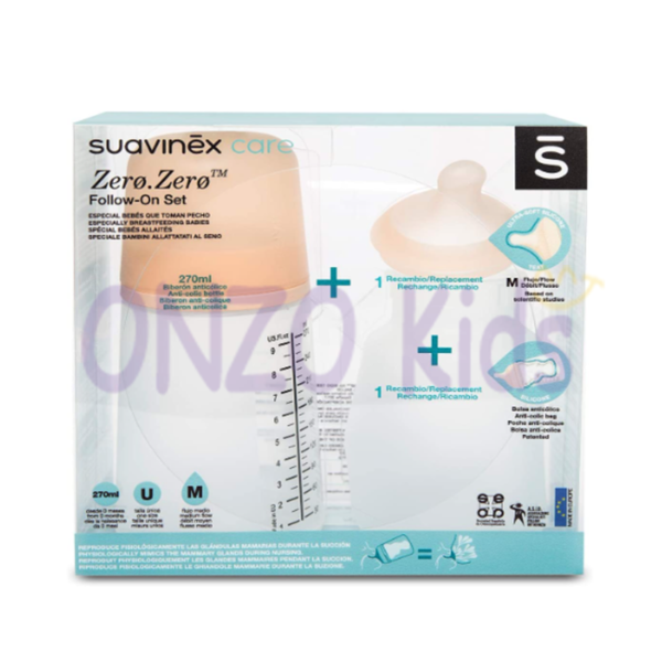 Biberon Zero Zero anti-colique débit moyen pour bébé 0+ | Suavinex – Image 18