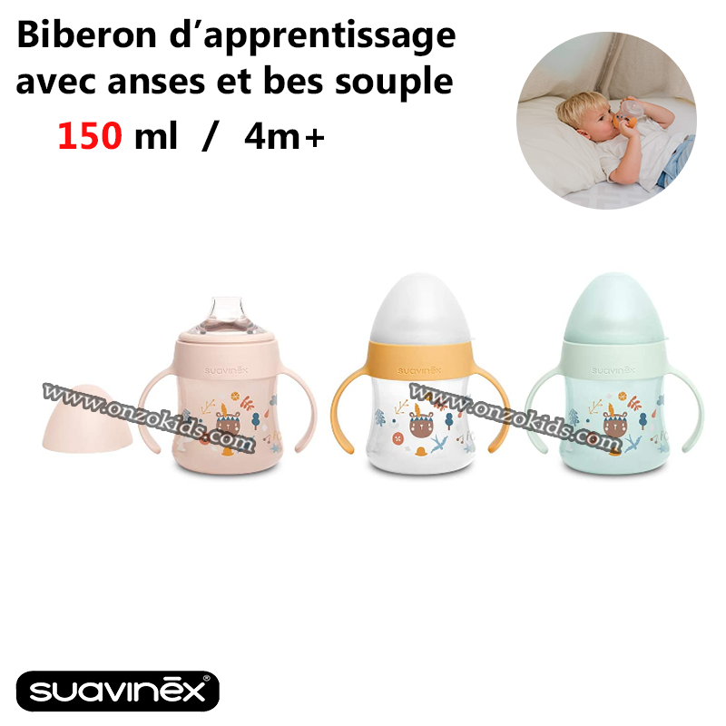 Suavinex Tasse d'Apprentissage avec Bec Souple et Système Anti