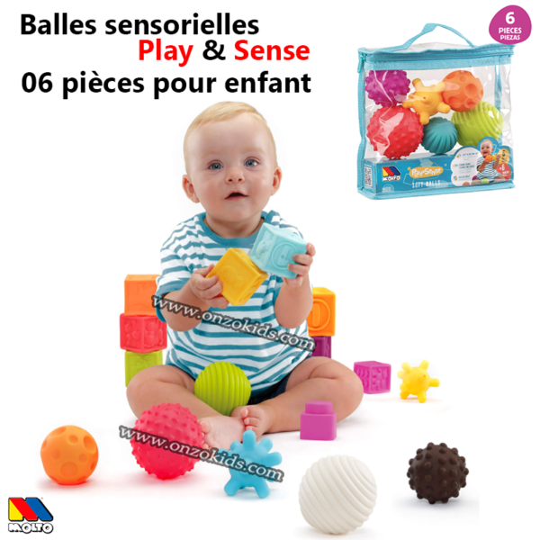 Balles sensorielles Play & Sense 06 pièces pour enfant | Molto