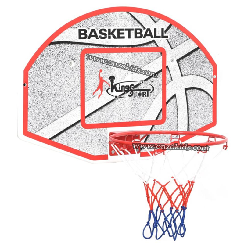 Panneau de Basket-ball pour Enfant Mural ou sur Porte avec Ballon Gonfleur  en PC Dia. Panier 25,5 cm, 46x30,5cm - Costway