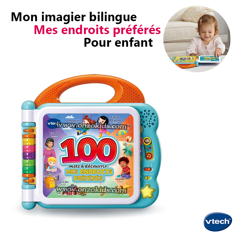 Vtech LIVRE INTERACTIF MON BILINGUE – MES ENDROITS PRÉFÉRÉS – VTECH à prix  pas cher