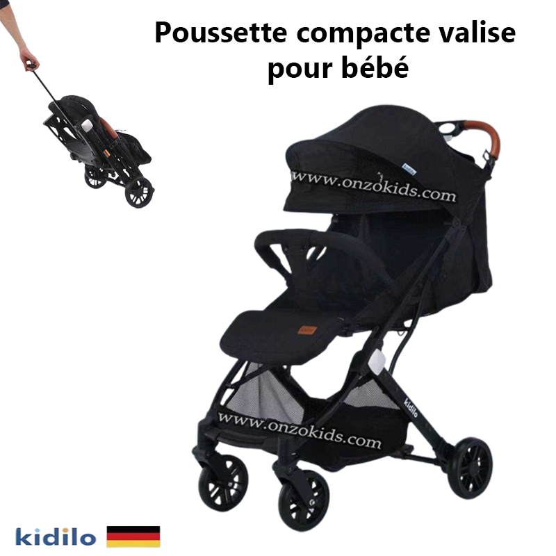 Poussette Valise Réversible deluxe + Couvre jambe + Sac - Kidilo