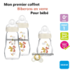 Mon premier coffret biberons en verre pour bébé +0 mois | MAM