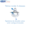 Biberon Anti-colique 330mL tétine ronde 3 vitesse  pour bébé +6 mois Initiation + | Dodie – Image 3