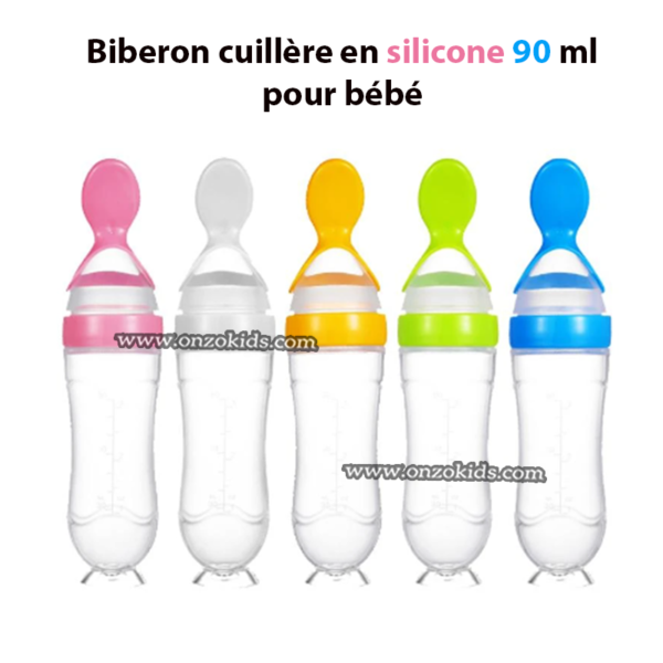 Biberon cuillère en silicone 90 ml pour bébé