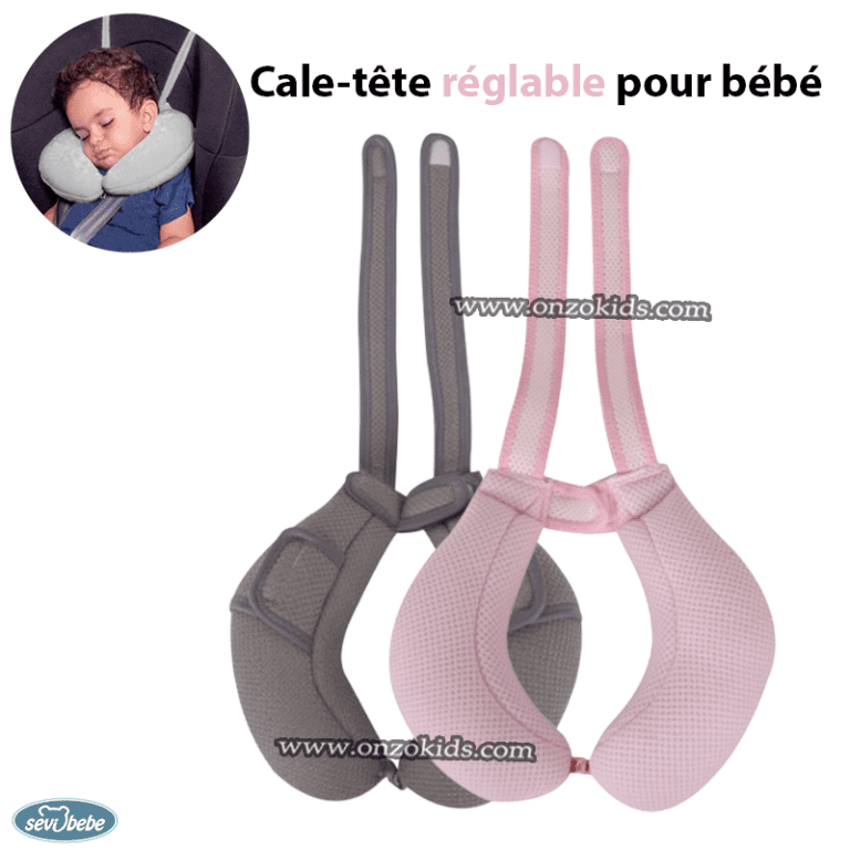 Pack De 2 Serre-têtes Pour Siège Enfant Voiture - Cale Tête Bébé Réglable, Coton Doux, Pour Siège Auto Et Poussette - 10