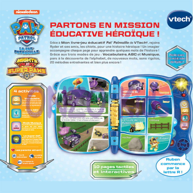 Vtech Pat Patrouille Mon livre-jeu Mission -FR