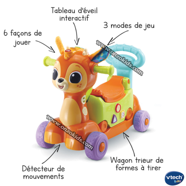 Merlin, trotti porteur 6 en 1 pour bébé - VTech – Image 5