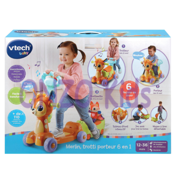 Merlin, trotti porteur 6 en 1 pour bébé - VTech – Image 7