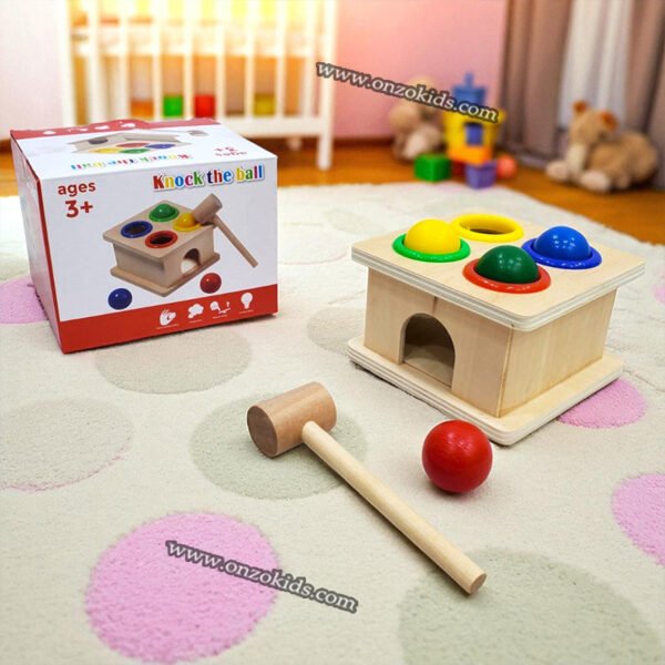 Jouet Bois Marteau et Ensemble 4 balles pour Enfants – Image 2