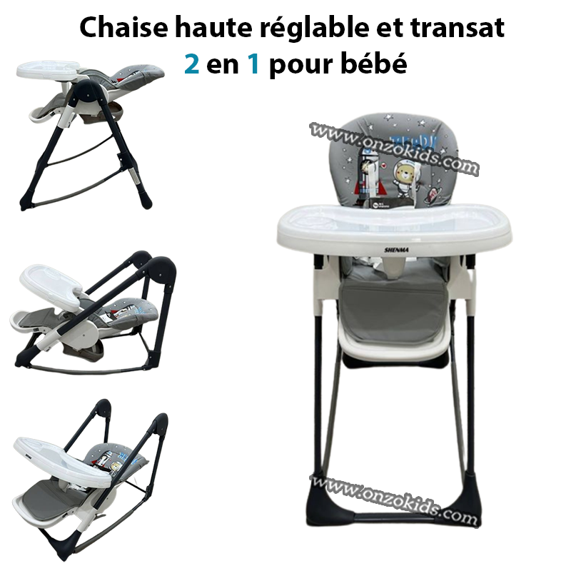 Transat électrique Balancelle bébé Chaise Haute 5 Vitesses