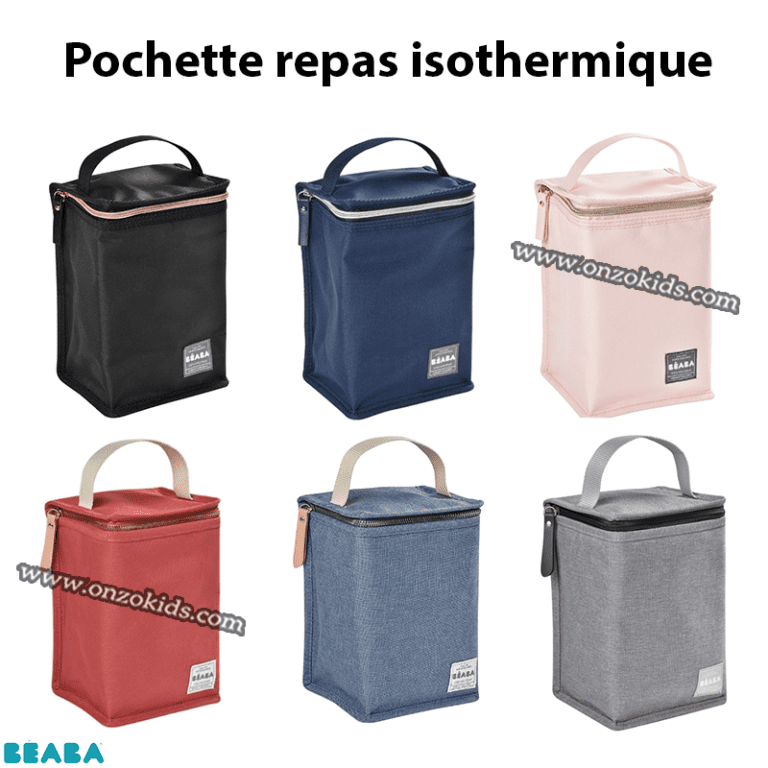 Lunchbag Isotherme Enfant CHILDHOME My Lunchbag - Contenance Grande, Doublure Aluminium, Bandes Élastiques, Étiquette Nom - Kaki - 2
