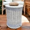 Panier de rangement en osier avec couvercle – Image 7