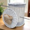 Panier de rangement en osier avec couvercle – Image 8