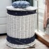 Panier de rangement en osier avec couvercle – Image 2
