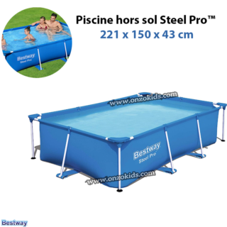Piscine hors sol Steel Pro™ 221 x 150 x 43 cm - Bestway