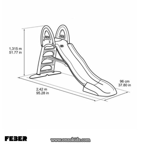 Le Méga  Toboggan à eau - plastique anti-UV - FEBER – Image 4