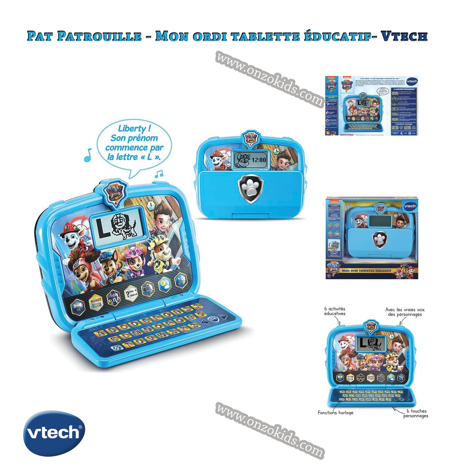 VTECH - Mon ordi tablette éducatif Pat Patrouille - Dès 3 ans