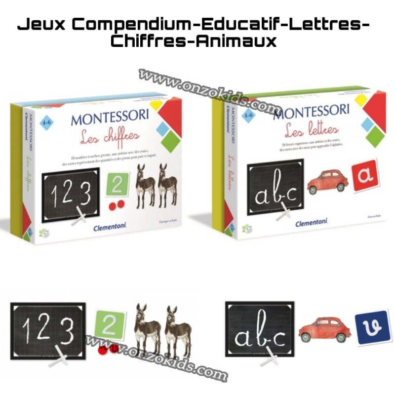 Jeux éducatifs Montessori Compendium-Educatif-Lettres-Chiffres