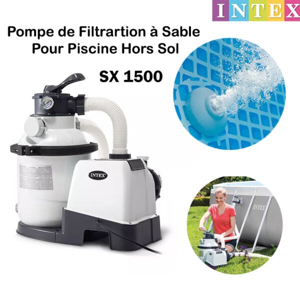 Pompe de Filtrartion à Sable SX 1500 Pour Piscine Hors Sol – Intex