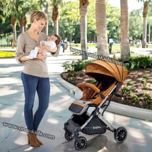 Poussette Compacte de Luxe Elina - Kidilo - Marron