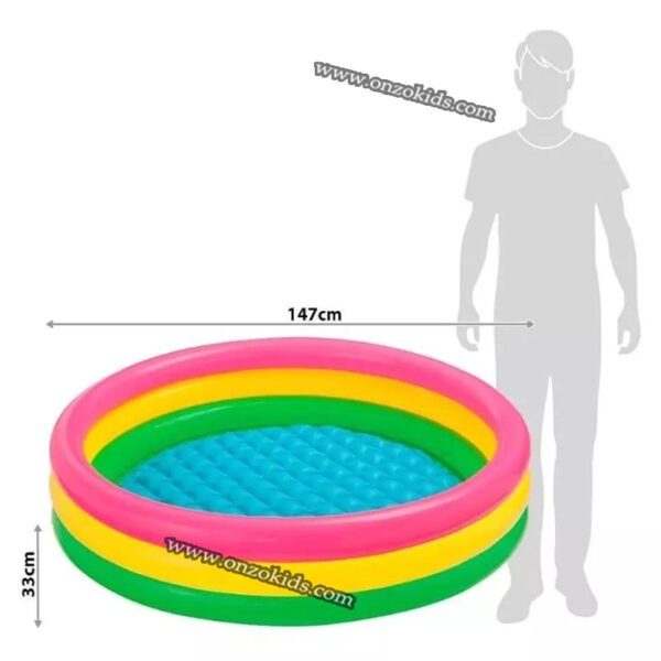 Piscine Gonflable 3 Anneaux 147X33Cm Multicolore-INTEX – Image 3