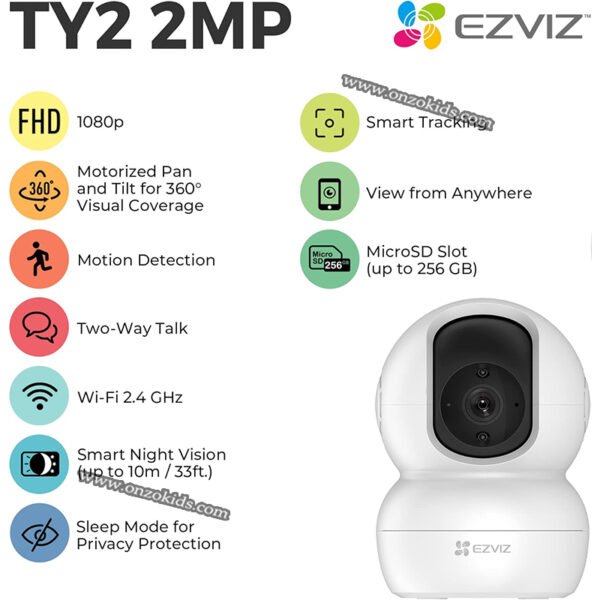 Caméra intelligente panoramique-inclinaison Wi-fi pour Bébe- EZVIZ – Image 3