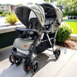 Poussette de luxe pour jumeaux Kosato - Mini pouce - Grey
