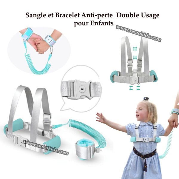 Sangle et Bracelet Anti-perte 2en1 avec clé pour Enfants