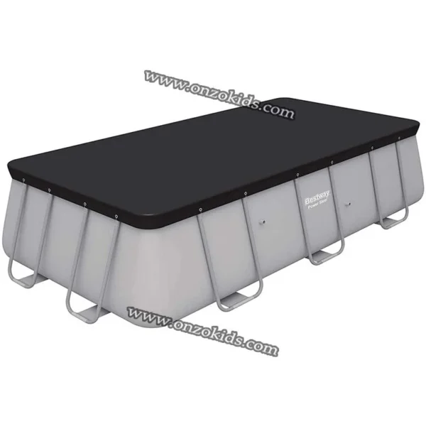 Bâche pour piscine avec structure métallique 412 x 201 x 122 cm – Image 2