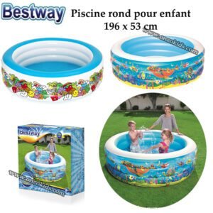 Piscine gonflable ronds pour enfant 196 x 53 cm - Bestway
