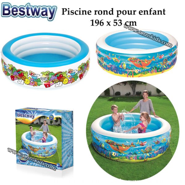 Piscine rond pour enfant 196 x 53 cm -Bestway