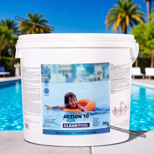 Bidon De Chlore Action 10 / 5kg -Clean Pool