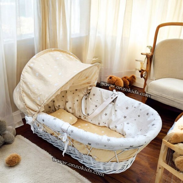 Landau en bois Osier pour bébé – Image 6
