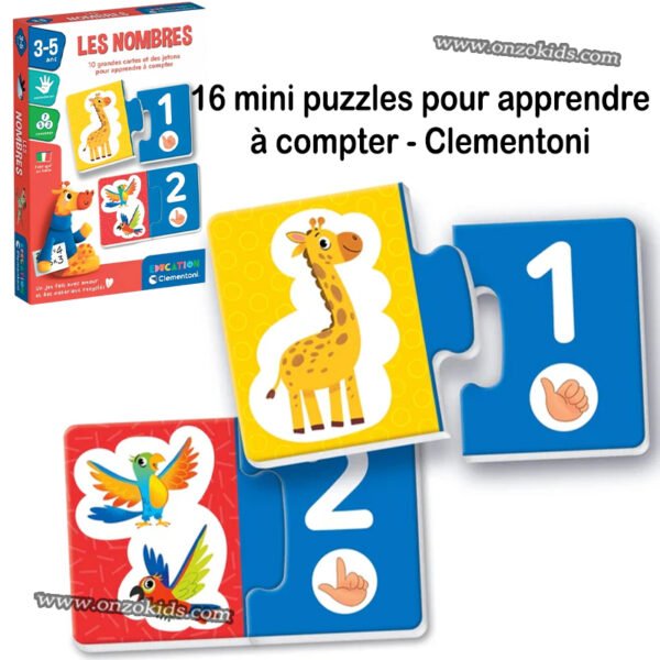 16 mini puzzles pour apprendre à compter - Clementoni