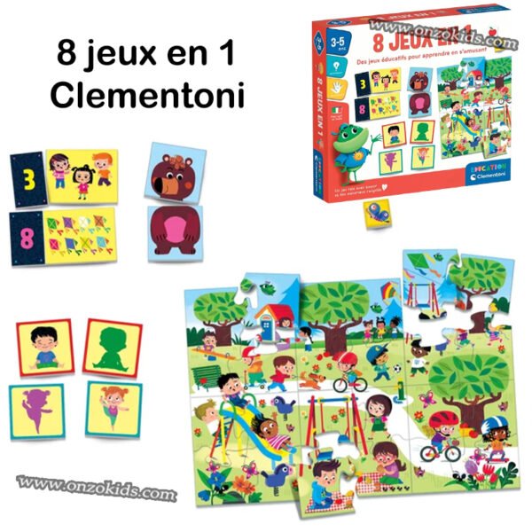 jeux educatif 8 jeux en 1 - Clementoni