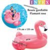 Bouée Flamant Rose Géant Adulte/enfant – 105 Cm Avec Porte-gobelet, PVC épais, 2 Chambres à Air, Réparation Incluse