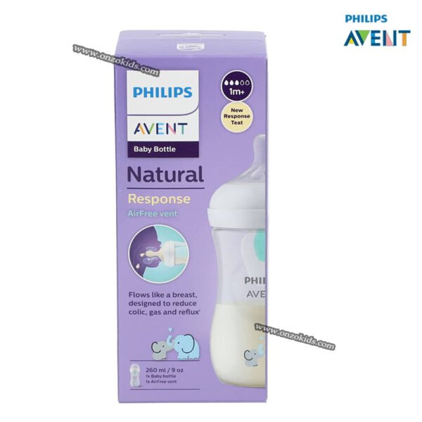 Biberon Natural Response avec valve AirFree 260 ml pour bébé 1m+| AVENT PHILIPS – Image 5