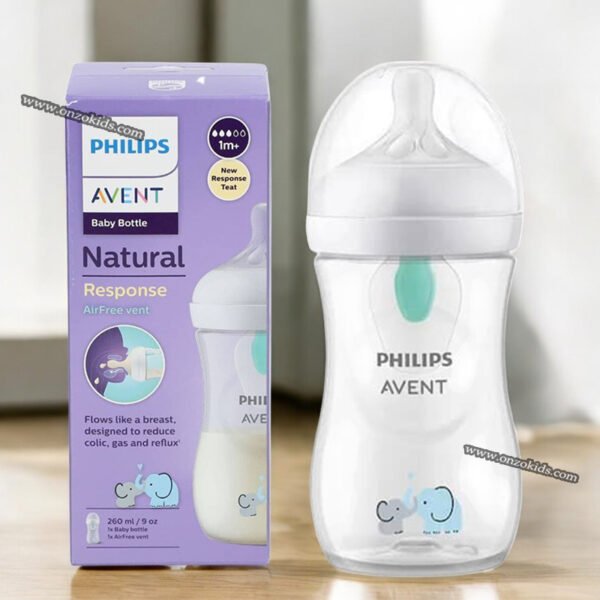 Biberon Natural Response avec valve AirFree 260 ml pour bébé 1m+| AVENT PHILIPS – Image 2