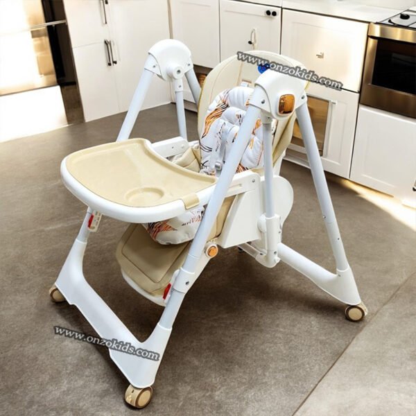 Chaise haute réglable pour bébé avec balançoire 2en1 - Mely – Image 6