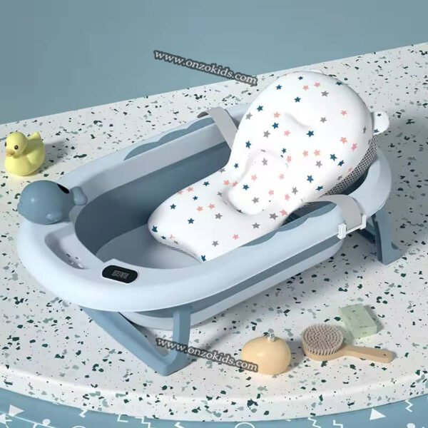 Baignoire pliable avec coussin réducteur confortable – Image 2