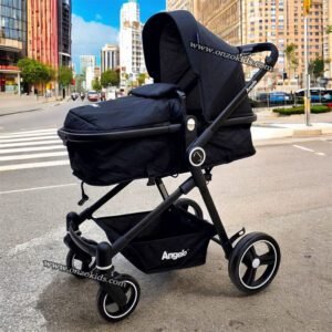 Poussette landau réversible pour bébé - Angelo - Black