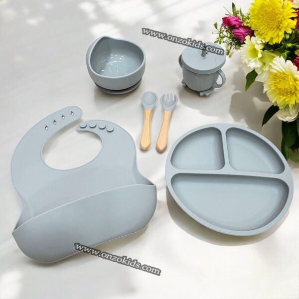 Ensemble de Vaisselle en Silicone 7pcs pour Bébè – Image 3