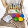Jouet D'apprentissage Perles arc-en-ciel en Bois – Image 2