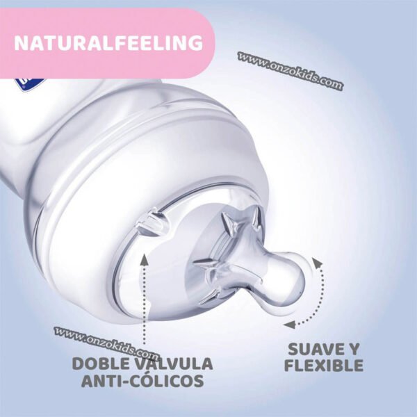 Biberon en Verre Natural Feeling 250 ml - CHICCO – Image 2