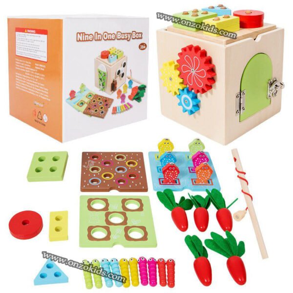 Coffret d'activités Montessori 9en1 multifonction pour enfant – Image 4