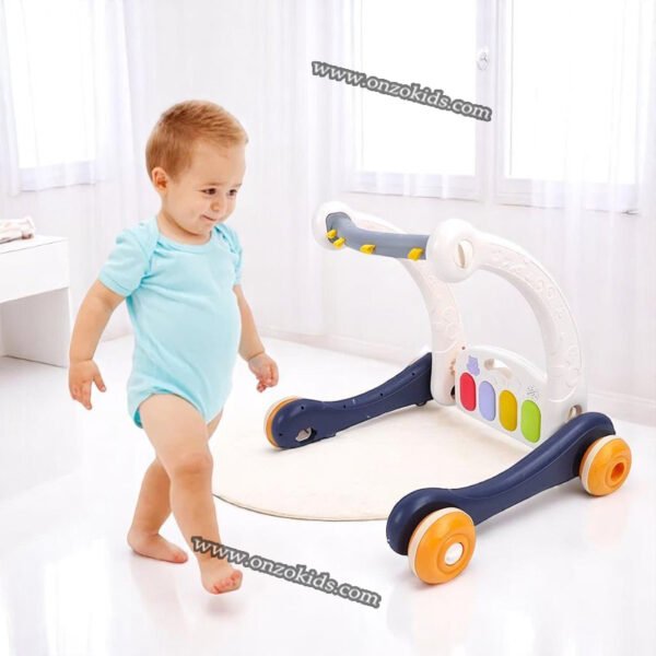 Trotteur Et Tapis D’éveil 2en1 avec musique et jouets – Image 2