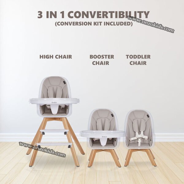 Chaise Haute Reglable 3en1 pour bebe - Angelo – Image 4
