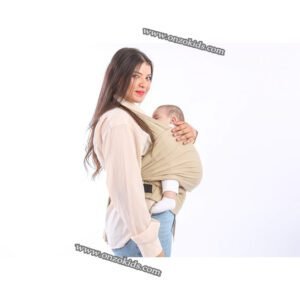 Kangourou Porte bébé avec un foulard - Beige